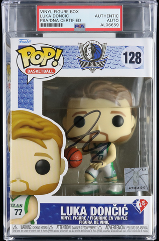 Luka Doncic Signed Funko Pop! PSA Encapsulated Auto Mavericks