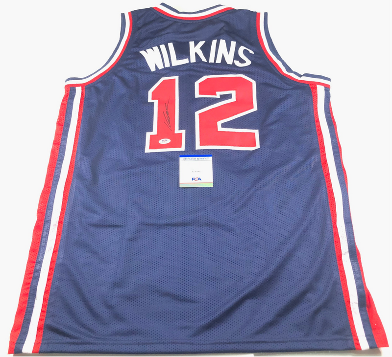 Dominique Wilkins signed jersey PSA/DNA TEAM USA Autographed HAWKS