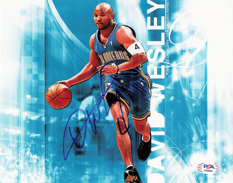 David Wesley signed 8x10 photo PSA/DNA New Orleans Pelicans Autographed
