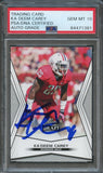 2014 Leaf Draft #32 Ka'Deem Carey RC Signed Card PSA Auto 10 Slabbed