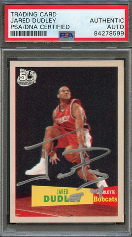 2007 Topps #132 Jared Dudley Signed Card AUTO PSA Slabbed Bobcats