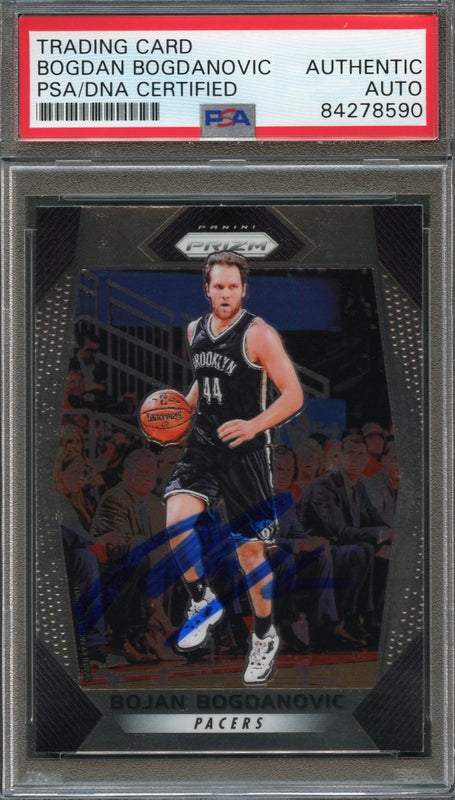 2017 Panini Prizm #223 Bojan Bogdanovic Signed Card AUTO PSA Slabbed Pacers