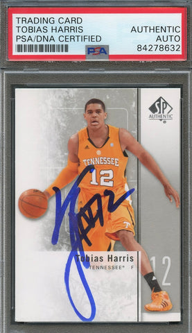 2011 Upper Deck #28 Tobias Harris Signed Card AUTO PSA Slabbed