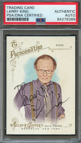 2014 Topps Allen & Ginter #81 Larry King Signed Card PSA Slabbed Auto Broadcaster