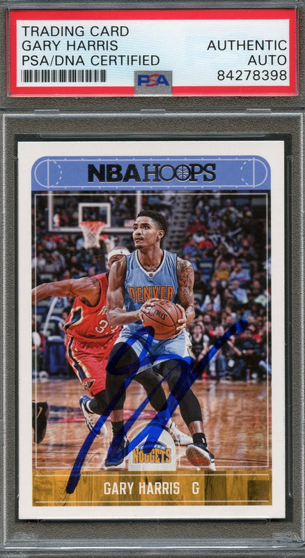2017-18 Panini NBA Hoops #146 Gary Harris Signed Card AUTO PSA Slabbed