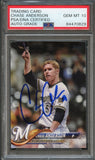 2018 Topps Series 1 #54 Chase Anderson Signed Card PSA Slabbed Auto 10 Brewers