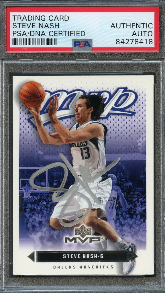 Steve Nash Signed Basketball 2003 Upper Deck MVP #28 Steve Nash