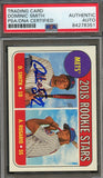 2018 Topps #31 Dominic Smith Signed Score Card PSA Slabbed Auto Mets RC