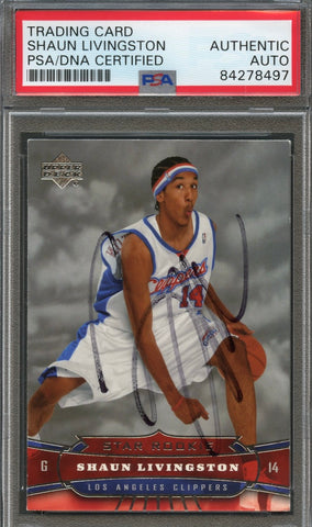 2004 Upper Deck #227 Shaun Livingston Signed Card AUTO PSA Slabbed Clippers