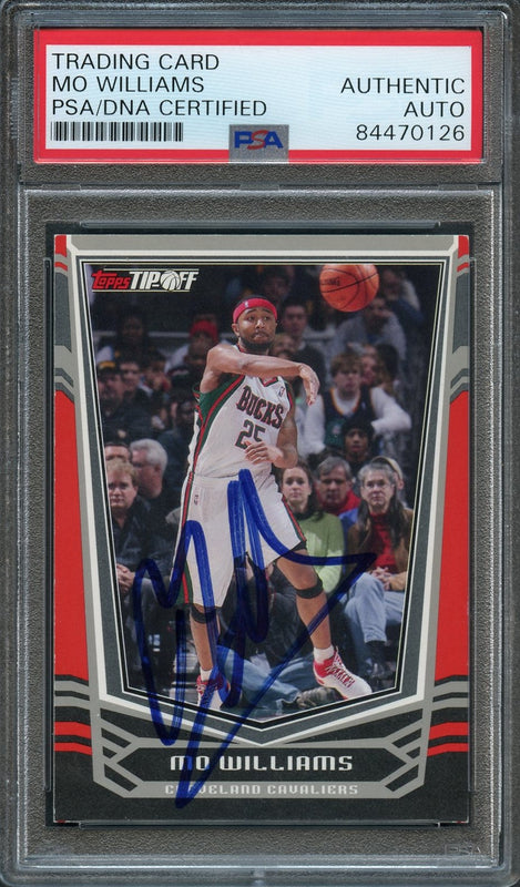 2008-09 Topps Tip-Off #28 Maurice Mo Williams Signed Card AUTO PSA Slabbed Cavaliers