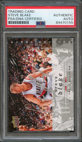 2008-09 Upper Deck #159 Steve Blake Signed Card AUTO PSA Slabbed Trail Blazers