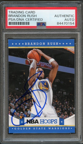 2012-13 NBA Hoops #184 Brandon Rush Signed Card AUTO PSA Slabbed Warriors