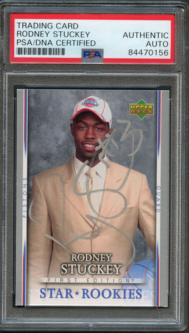 2007 Upper Deck First Edition #215 Rodney Stuckey Signed Card AUTO PSA Slabbed Pistons