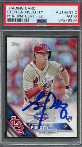 2016 Topps #161 Stephen Piscotty Signed Card PSA Slabbed Auto Cardinals RC
