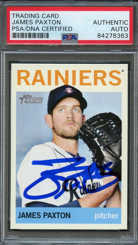 2013 Topps Heritage #130 James Paxton Signed Card PSA Slabbed Auto Rainers