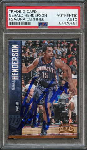 2012-13 Panini Threads #13 Gerald Henderson Signed AUTO PSA Slabbed Hornets