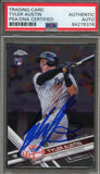 2017 Topps Chrome #29 Tyler Austin Signed Card PSA Slabbed Auto Yankees RC