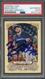 2014 Topps Gypsy Queen #177 Brad Miller Signed Card PSA Slabbed Auto Mariners