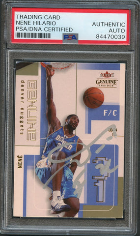 2003-04 Fleer Genuine #70 Nene Signed AUTO PSA Slabbed Nuggets