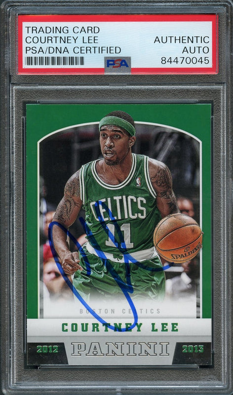 2012-13 NBA Hoops #207 Courtney Lee Signed Card AUTO PSA Slabbed Celtics