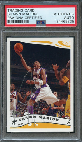 2005-06 TOPPS #210 Shawn Marion Signed AUTO PSA Slabbed Suns