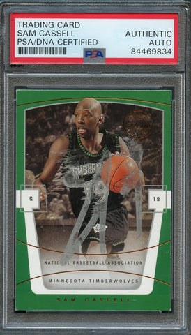 2003-04 Flair Final Edition #29 Sam Cassell Signed Card AUTO PSA Slabbed Celtics