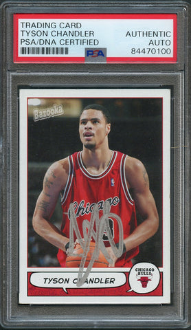 2004-05 Bazooka #162 Tyson Chandler Signed Card AUTO PSA Slabbed