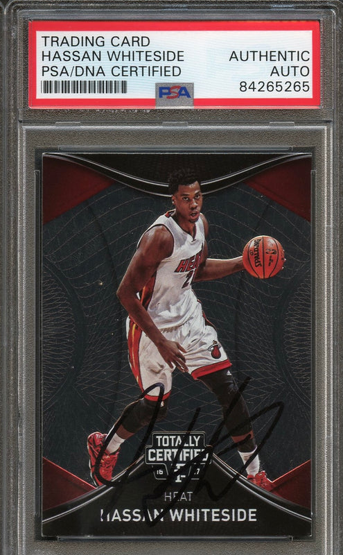 2016 Panini Totally Certified #68 Hassan Whiteside Signed Card AUTO PSA Slabbed RC