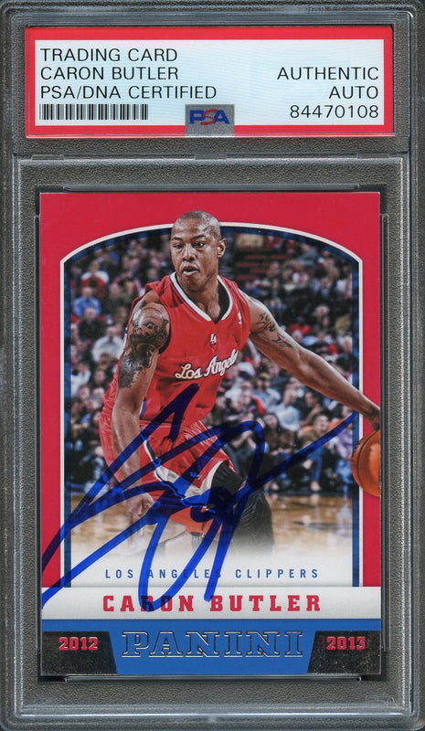 2012-13 Panini #29 Caron Butler Signed Card AUTO PSA Slabbed Clippers