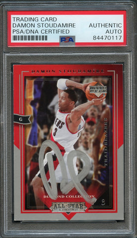 2004-05 Upper Deck All-Star #71 DAMON STOUDAMIRE Signed Card AUTO PSA Slabbed