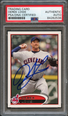 Derek Lowe Signed 2012 Topps #638 Card PSA Slabbed Auto Red Sox