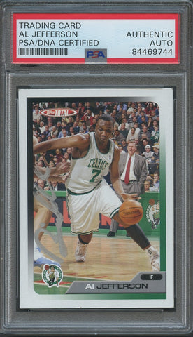 2005-06 Topps Total #59 Al Jefferson Signed Card AUTO PSA Slabbed Celtics