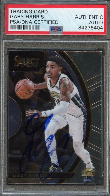 2018 Panini Select #91 Gary Harris signed Auto Card PSA/DNA Slabbed Nuggets