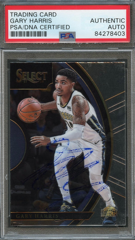 2018 Panini Select #91 Gary Harris signed Auto Card PSA/DNA Slabbed Nuggets
