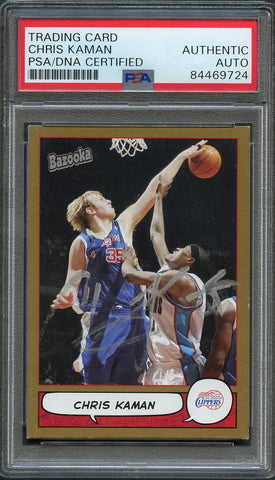 2004-05 Topps Bazooka #58 Chris Kaman Signed Card AUTO PSA Slabbed Clippers