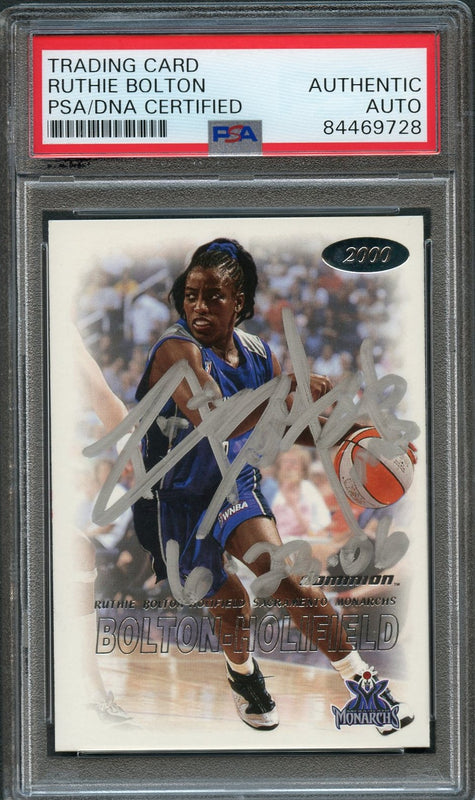 2000 SkyBox Dominion #35 Ruthie Bolton-Holifield Signed Card AUTO PSA/DNA Slabbed