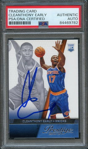 2014-15 Panini Prestige #189 CLEANTHONY EARLY Signed AUTO PSA Slabbed RC Knicks