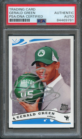 2005-06 Topps #238 Gerald Green Signed Card AUTO PSA Slabbed RC Celtics