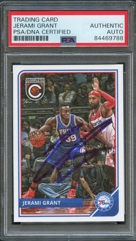 2015-16 Panini Complete #210 Jerami Grant Signed Card AUTO PSA Slabbed 76ers