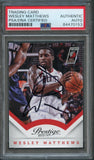 2013-14 Panini Prestige #24 Wesley Matthews Signed Card AUTO PSA Slabbed