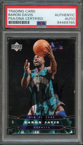 2004-05 Upper Deck #125 Baron Davis Signed AUTO PSA Slabbed Hornets