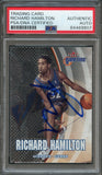 2000-01 Fleer Game Time #56 Richard Hamilton Signed Card AUTO PSA Slabbed Wizards