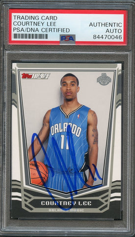 2008-09 Topps Tip-Off #132 Courtney Lee Signed Card AUTO PSA Slabbed RC Magic