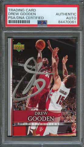 2007-08 Upper Deck First Edition #121 Drew Gooden Signed Card AUTO PSA/DNA Slabbed Cavaliers