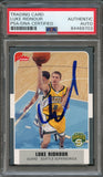 2007-08 Fleer #109 Luke Ridnour Signed Card AUTO PSA Slabbed