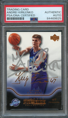 2004-05 Upper Deck Pro Sigs #85 Andrei Kirilenko Signed Card AUTO PSA Slabbed Jazz