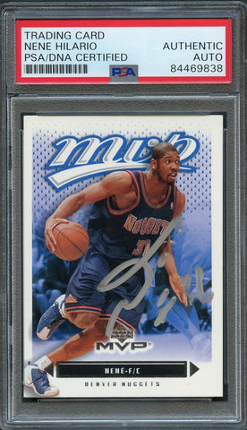 2003-04 Upper Deck MVP #36 Nene Signed AUTO PSA Slabbed Nuggets