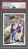 2014 Topps #437 Alex Wood Signed Card AUTO PSA Slabbed Braves