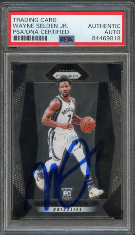 2017-18 Panini Prizm #205 Wayne Selden Signed Card AUTO PSA Slabbed RC Grizzlies