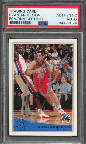 2009-10 Topps #181 Ryan Anderson Signed Card AUTO PSA Slabbed Magic